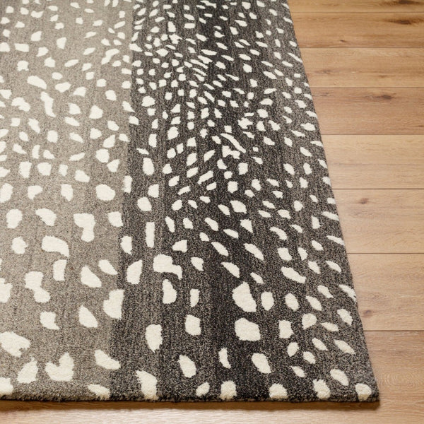 Livabliss Athena Hand Tufted Wool Area Rug Plush Medium Pile Modern Living Room Floor Light Gray, Bla 2'6" x 8' ATH5170-268