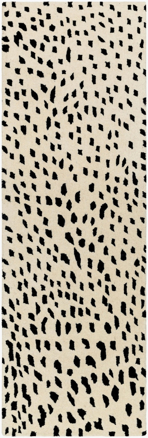 Livabliss Athena Hand Tufted Wool Area Rug Modern Pattern for Living Room or Dining Space Cream, Black 2'6" x 8' ATH5171-268
