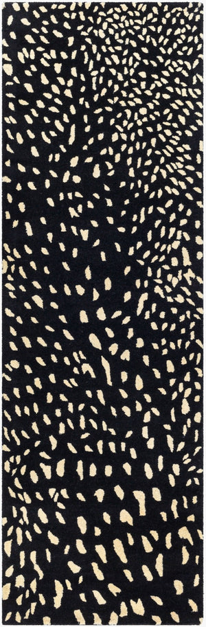 Livabliss Athena Hand-tufted Wool Area Rug Modern Geometric Design for Living or Dining Rooms Black, Cream 2'6" x 8' ATH5172-268