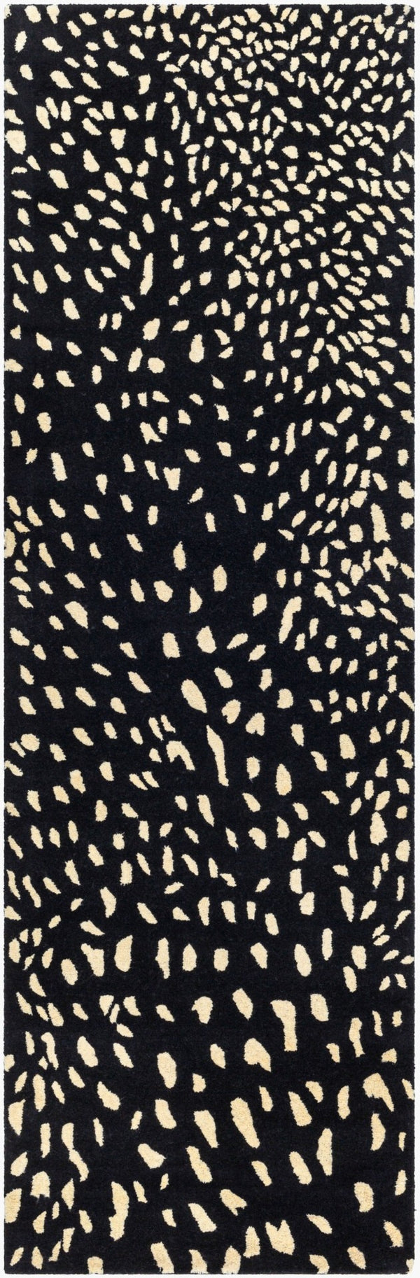 Livabliss Athena Hand-tufted Wool Area Rug Modern Geometric Design for Living or Dining Rooms Black, Cream 2'6" x 8' ATH5172-268