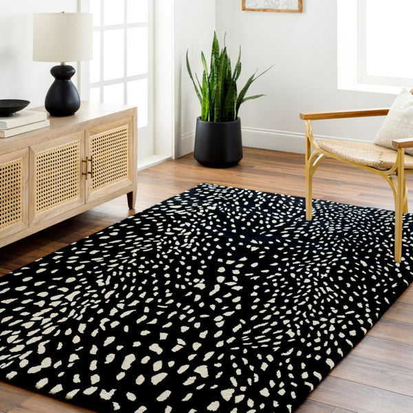 Livabliss Athena Hand-tufted Wool Area Rug Modern Geometric Design for Living or Dining Rooms Black, Cream 10' x 14' ATH5172-1014