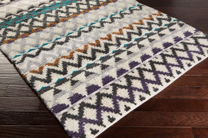 Surya Atticus Handmade 2' X 3' Rug - Durable Nz Wool, Plush Pile, Modern Decor With One Year Warranty Black Nz Wool Ati1000-23