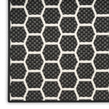 Nourison Reversible Indoor Outdoor RVB01 Machine Made Loom-woven Borderless Design Indoor/Outdoor Modern Outdoor Rug Black, Black 89% Polypropylene,11% Polyester 99446973863