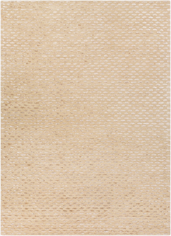Surya Atlantis 2' X 3' Handmade Area Rug - Luxurious Viscose & Wool Blend, Durable, Modern Design For Home Beige Viscose,Wool Atl6041-913
