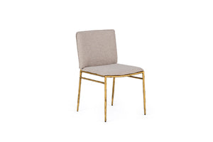 VIG Furniture Modrest Atlanta - Modern Beige Fabric & Brass Dining Chair VGMY-3739-BGE