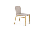 VIG Furniture Modrest Atlanta - Modern Beige Fabric & Brass Dining Chair VGMY-3739-BGE