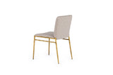 VIG Furniture Modrest Atlanta - Modern Beige Fabric & Brass Dining Chair VGMY-3739-BGE