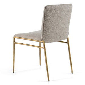 VIG Furniture Atlanta Modern Fabric Chair With Brass-Plated Legs, Padded Support, 380Lb Capacity, Stylish Comfort Beige Dining Chair VGMY-3739-BGE