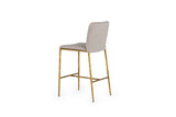 VIG Furniture Modrest Atlanta - Modern Beige Fabric & Brass Counter Chair VGMY-3739-26-BGE