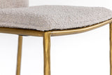 VIG Furniture Modrest Atlanta - Modern Beige Fabric & Brass Counter Chair VGMY-3739-26-BGE