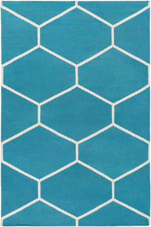 Surya Atrium 2'6" X 8' Handmade Cotton Rug - Modern Decor, Durable, No Pile, Spot Clean, One Year Warranty Denim Cotton Atm3013-576
