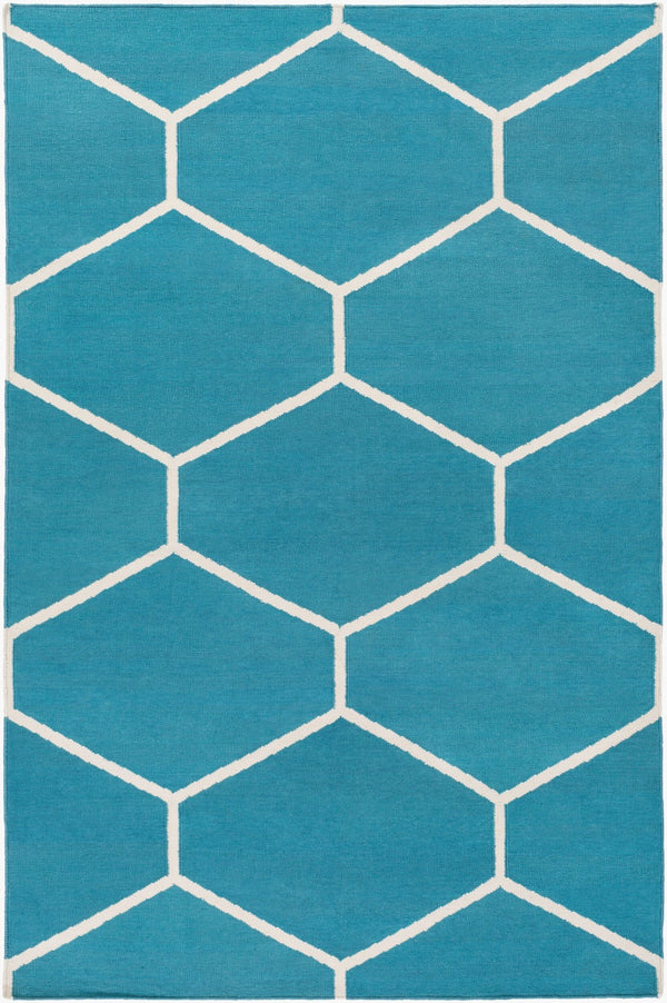 Surya Atrium 2'6" X 8' Handmade Cotton Rug - Modern Decor, Durable, No Pile, Spot Clean, One Year Warranty Denim Cotton Atm3013-576
