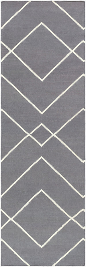 Surya Atrium 2'6" X 8' Handmade Cotton Rug - Modern Decor, Durable, No Pile, Spot Clean, One Year Warranty Gray Cotton Atm3029-268