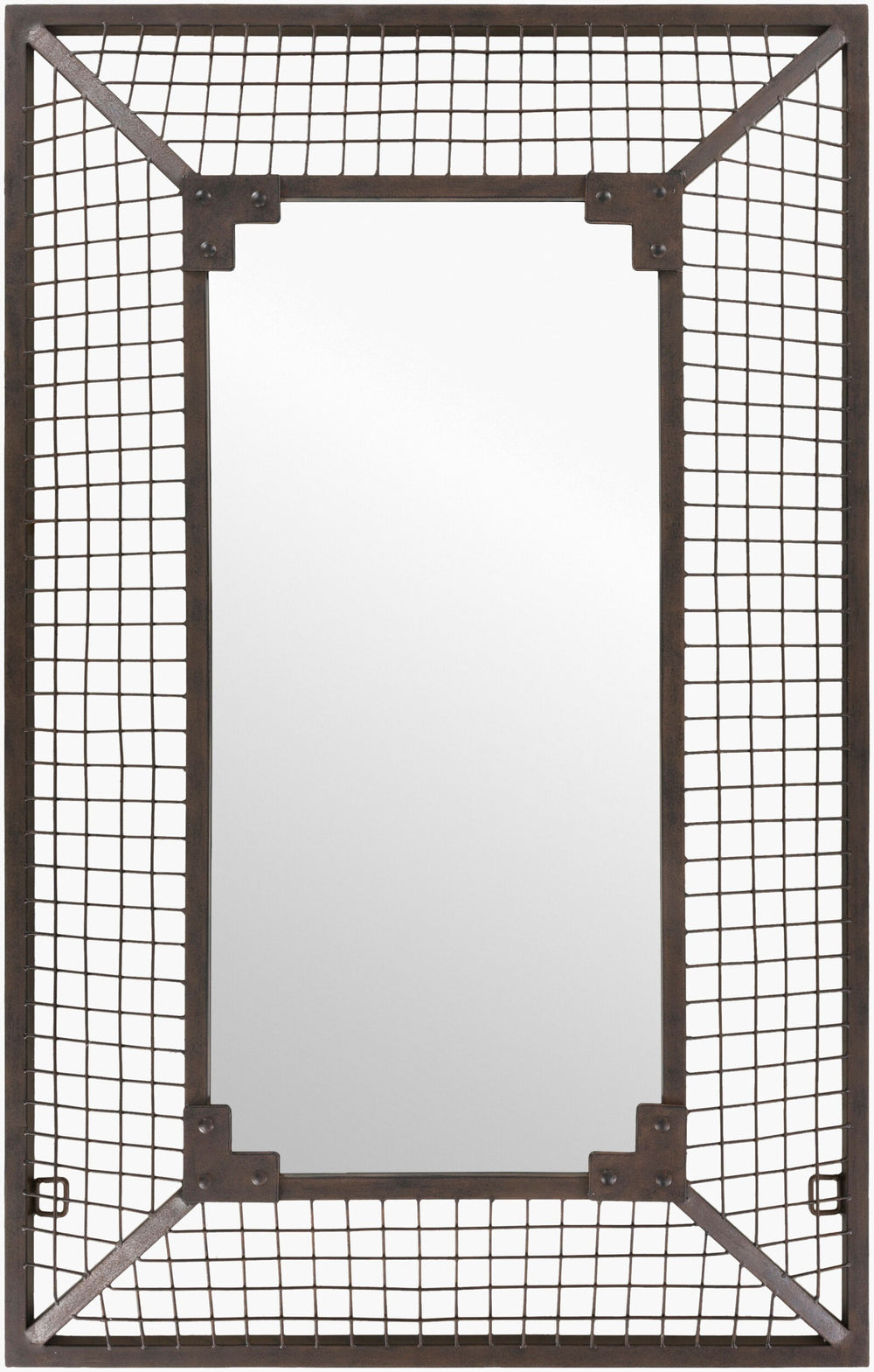 Surya Addington 48"H X 30"W Contemporary Mirror – Revitalize Your Space With Modern Elegance Today! Frame, Rust Iron Atn001-3048