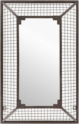 Surya Addington 48"H X 30"W Contemporary Mirror – Revitalize Your Space With Modern Elegance Today! Frame, Rust Iron Atn001-3048