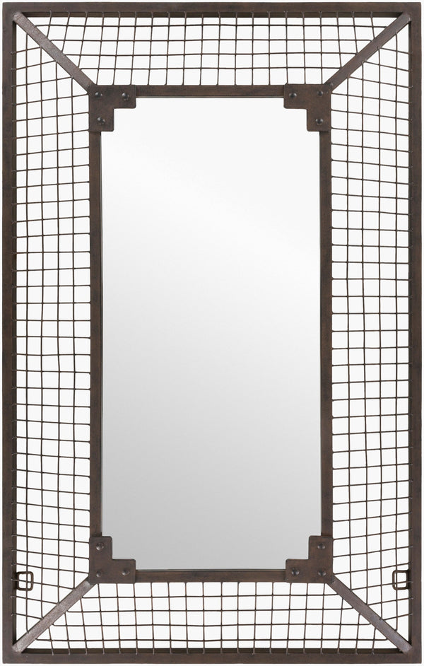Surya Addington 48"H X 30"W Contemporary Mirror – Revitalize Your Space With Modern Elegance Today! Frame, Rust Iron Atn001-3048