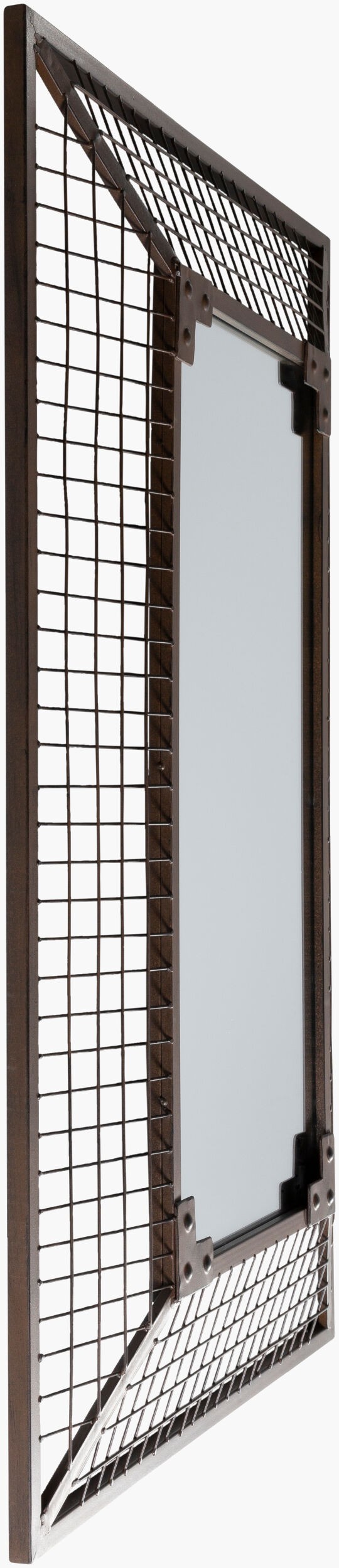 Surya Addington 48"H X 30"W Contemporary Mirror – Revitalize Your Space With Modern Elegance Today! Frame, Rust Iron Atn001-3048