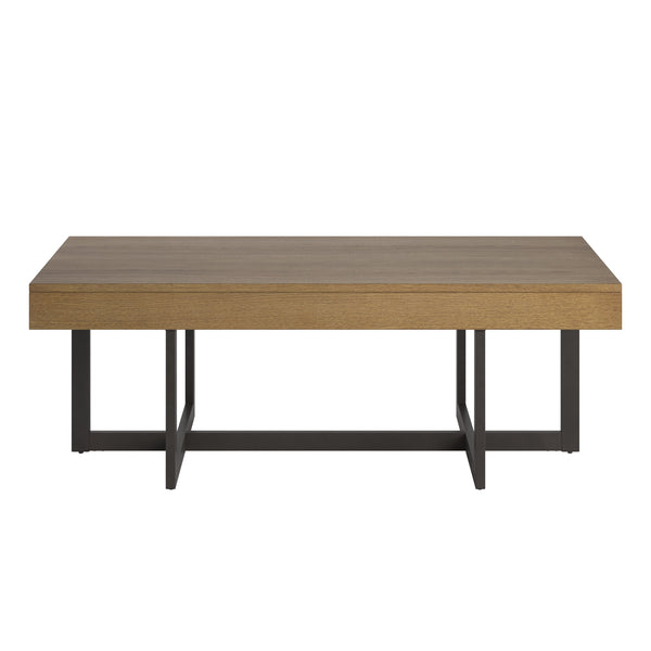 Homelegance By Top-Line Saskai Wood Finish Tables with Drawers Brown MDF