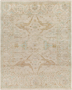 Antique ATQ-1000 7'9" x 9'9" Handmade Rug ATQ1000-7999  Light Sage, Ivory, Tan, Charcoal Surya