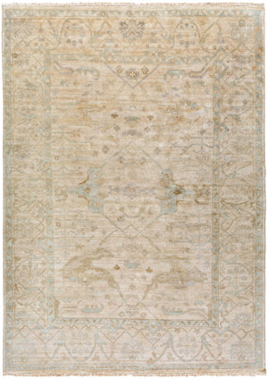 Antique ATQ-1000 8' x 11' Handmade Rug ATQ1000-811  Light Sage, Ivory, Tan, Charcoal Surya