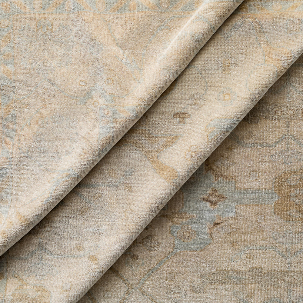 Antique ATQ-1000 5'6" x 8'6" Handmade Rug ATQ1000-5686  Light Sage, Ivory, Tan, Charcoal Surya