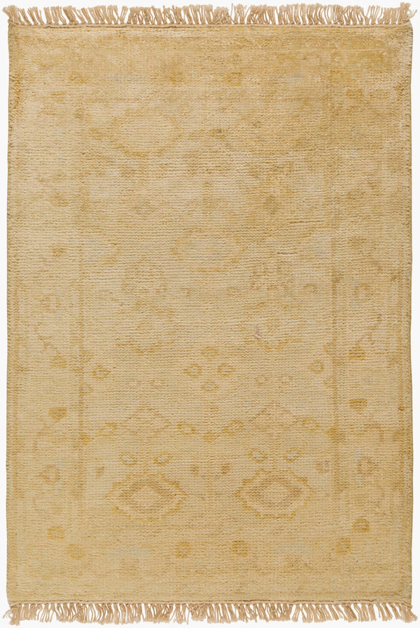 Surya Antique Handmade Atq-1000 2' X 3' Rug – Timeless Elegance With Durable Low Pile & Fringe Border Beige Nz Wool Atq1003-23