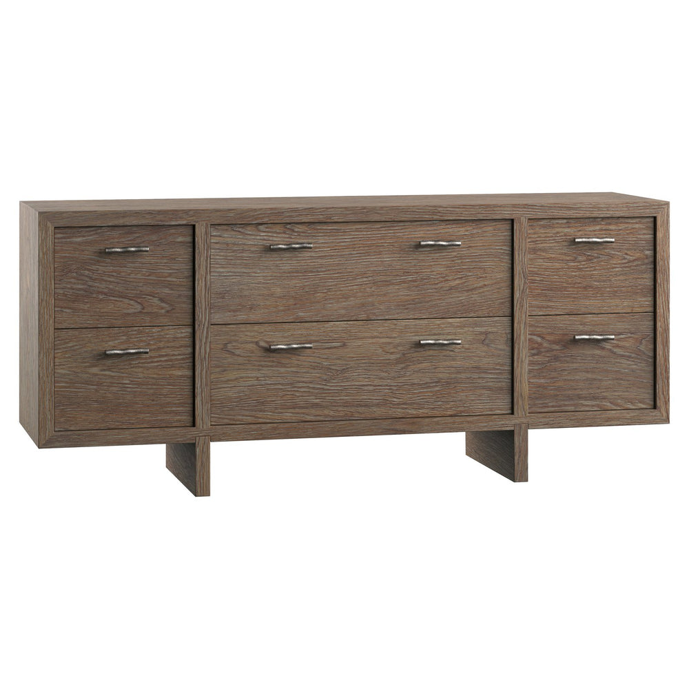 Bernhardt Bernhardt Casa Paros 76" Dresser In Playa White Oak — Rustic-Modern Floating Design, 6 Soft-Close Drawers 317052