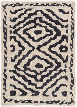 Surya Atlas Ats-1001 2' X 3' Handcrafted Wool Rug - Durable, Stylish, Perfect For Home Décor & Comfort Black Wool Ats1001-23