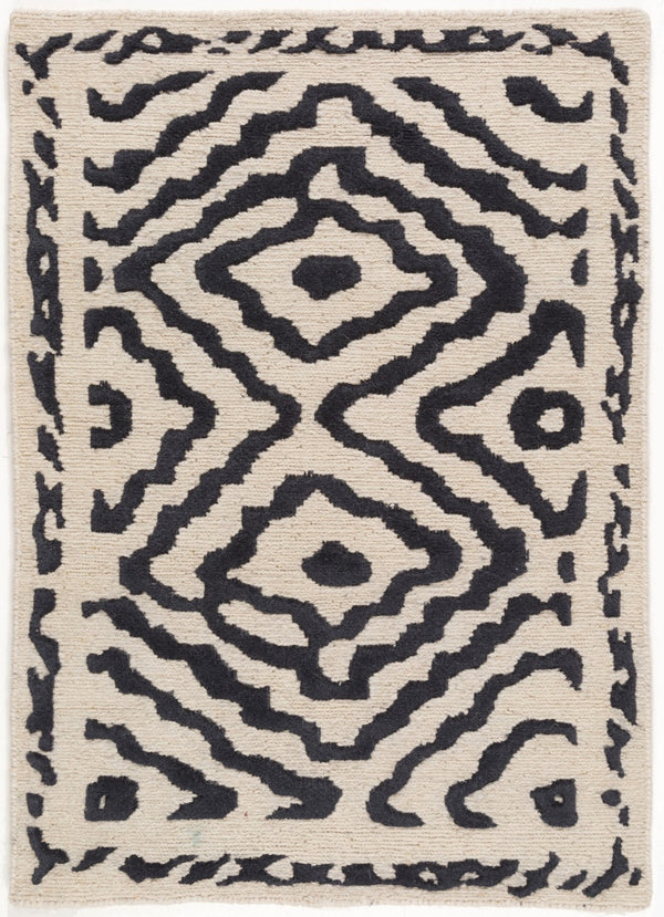 Surya Atlas Ats-1001 2' X 3' Handcrafted Wool Rug - Durable, Stylish, Perfect For Home Décor & Comfort Black Wool Ats1001-23