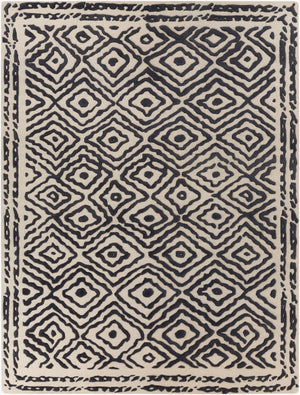 Surya Atlas Ats-1001 2' X 3' Handcrafted Wool Rug - Durable, Stylish, Perfect For Home Décor & Comfort Black Wool Ats1001-811