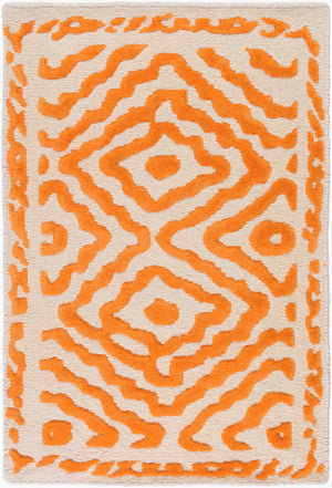 Surya Atlas Ats-1001 2' X 3' Handcrafted Wool Rug - Durable, Stylish, Perfect For Home Décor & Comfort Burnt Orange Wool Ats1003-23