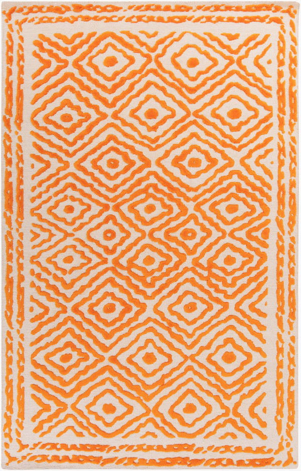 Surya Atlas Ats-1001 2' X 3' Handcrafted Wool Rug - Durable, Stylish, Perfect For Home Décor & Comfort Burnt Orange Wool Ats1003-3353