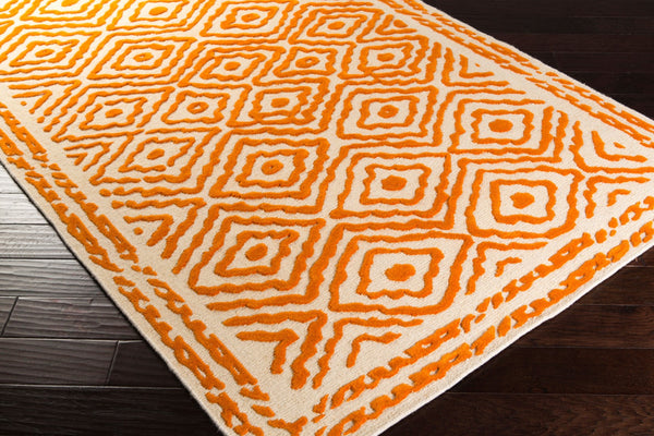 Surya Atlas Ats-1001 2' X 3' Handcrafted Wool Rug - Durable, Stylish, Perfect For Home Décor & Comfort Burnt Orange Wool Ats1003-811