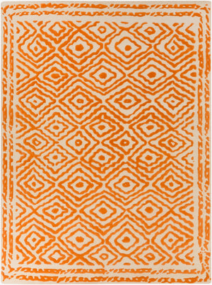 Surya Atlas Ats-1001 2' X 3' Handcrafted Wool Rug - Durable, Stylish, Perfect For Home Décor & Comfort Burnt Orange Wool Ats1003-811