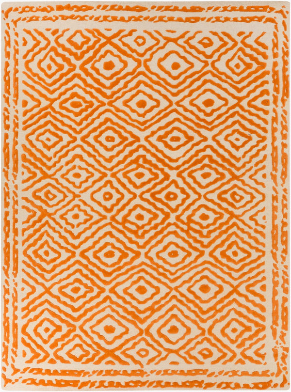 Surya Atlas Ats-1001 2' X 3' Handcrafted Wool Rug - Durable, Stylish, Perfect For Home Décor & Comfort Burnt Orange Wool Ats1003-811