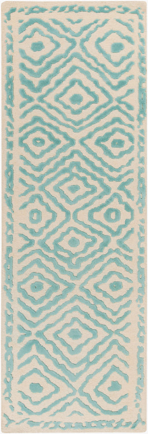 Surya Atlas Ats-1001 2' X 3' Handcrafted Wool Rug - Durable, Stylish, Perfect For Home Décor & Comfort Aqua Wool Ats1004-268