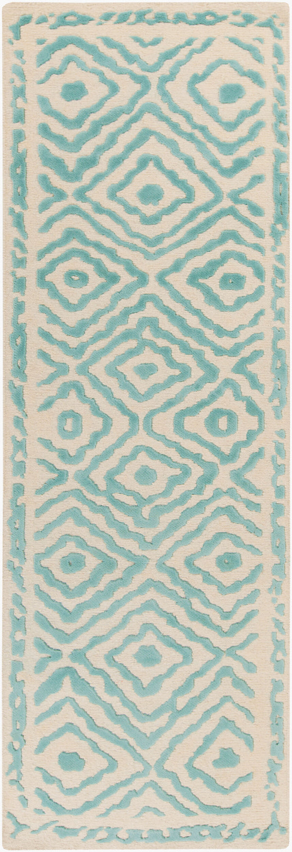 Surya Atlas Ats-1001 2' X 3' Handcrafted Wool Rug - Durable, Stylish, Perfect For Home Décor & Comfort Aqua Wool Ats1004-268