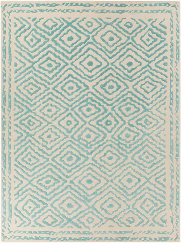 Surya Atlas Ats-1001 2' X 3' Handcrafted Wool Rug - Durable, Stylish, Perfect For Home Décor & Comfort Aqua Wool Ats1004-811