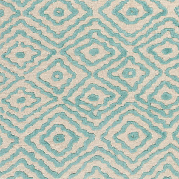 Surya Atlas Ats-1001 2' X 3' Handcrafted Wool Rug - Durable, Stylish, Perfect For Home Décor & Comfort Aqua Wool Ats1004-23