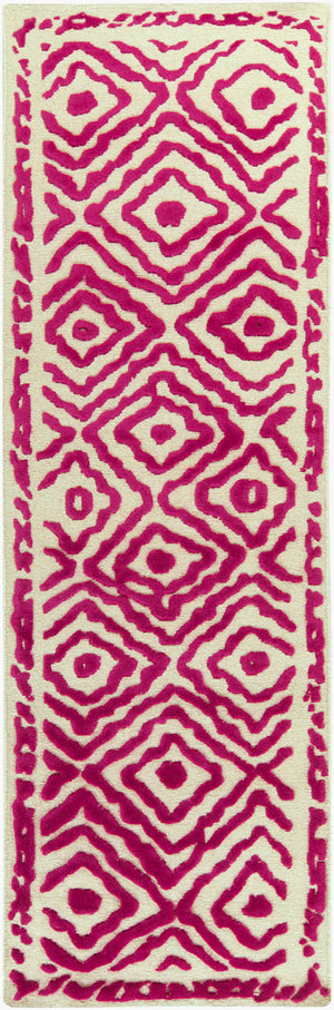 Surya Atlas Ats-1001 2' X 3' Handcrafted Wool Rug - Durable, Stylish, Perfect For Home Décor & Comfort Fuchsia Wool Ats1005-268