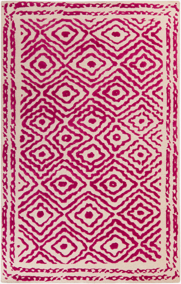 Surya Atlas Ats-1001 2' X 3' Handcrafted Wool Rug - Durable, Stylish, Perfect For Home Décor & Comfort Fuchsia Wool Ats1005-23