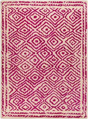 Surya Atlas Ats-1001 2' X 3' Handcrafted Wool Rug - Durable, Stylish, Perfect For Home Décor & Comfort Fuchsia Wool Ats1005-811
