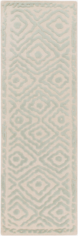 Surya Atlas Ats-1001 2' X 3' Handcrafted Wool Rug - Durable, Stylish, Perfect For Home Décor & Comfort Seafoam Wool Ats1007-268