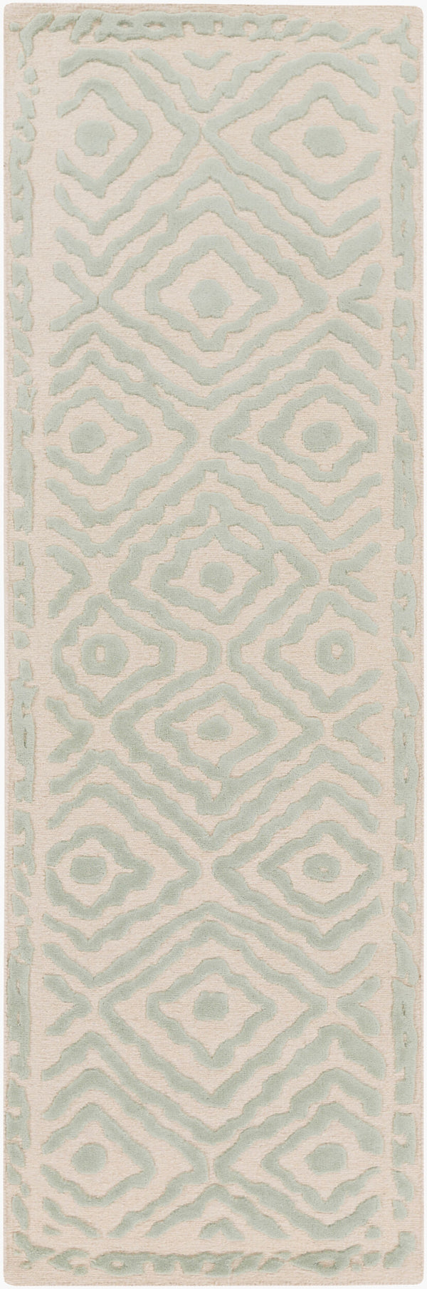 Surya Atlas Ats-1001 2' X 3' Handcrafted Wool Rug - Durable, Stylish, Perfect For Home Décor & Comfort Seafoam Wool Ats1007-268