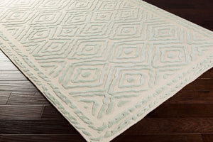 Surya Atlas Ats-1001 2' X 3' Handcrafted Wool Rug - Durable, Stylish, Perfect For Home Décor & Comfort Seafoam Wool Ats1007-3353