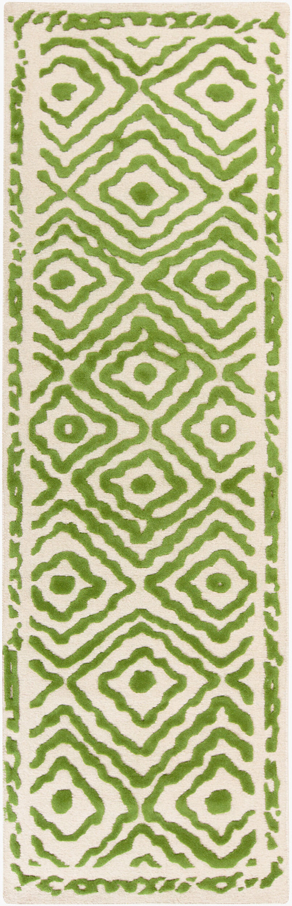 Surya Atlas Ats-1001 2' X 3' Handcrafted Wool Rug - Durable, Stylish, Perfect For Home Décor & Comfort Grass Green Wool Ats1009-268