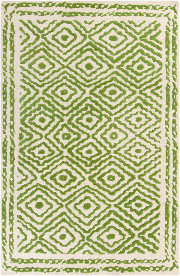 Surya Atlas Ats-1001 2' X 3' Handcrafted Wool Rug - Durable, Stylish, Perfect For Home Décor & Comfort Grass Green Wool Ats1009-58