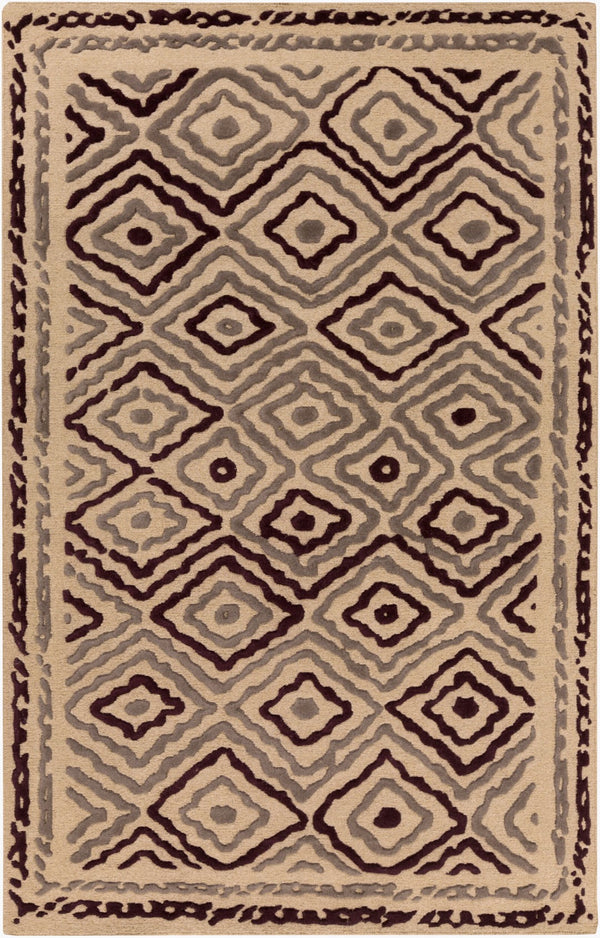 Surya Atlas Ats-1001 2' X 3' Handcrafted Wool Rug - Durable, Stylish, Perfect For Home Décor & Comfort Taupe Wool Ats1011-3353