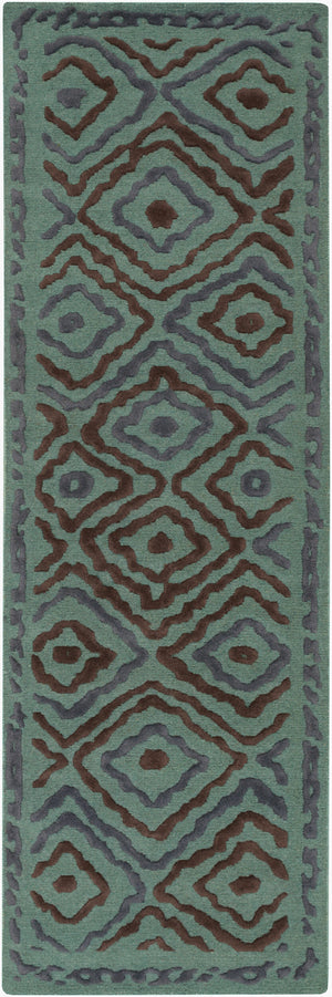 Surya Atlas Ats-1001 2' X 3' Handcrafted Wool Rug - Durable, Stylish, Perfect For Home Décor & Comfort Teal Wool Ats1013-268
