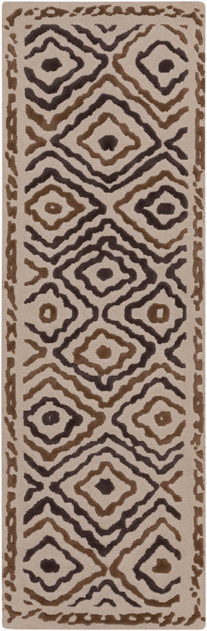 Surya Atlas Ats-1001 2' X 3' Handcrafted Wool Rug - Durable, Stylish, Perfect For Home Décor & Comfort Charcoal Wool Ats1016-268